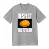 Respect The Potato Funny Root Vegetable Potatoes T Shirt vintage Washed Slightly Top For Everyday Wear graphic fashion Unisex
