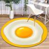 1Pc food theme Printed circular carpet, home door mat, outdoor travel protection carpet A5