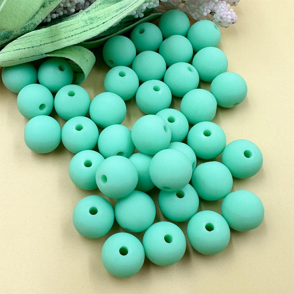 Home Party Supplies 150-15Pcs Round Acrylic Loose Beads Jewelry Accessories Fashion 8-16mm Solid Color DIY Materials Bracelet Necklace Making