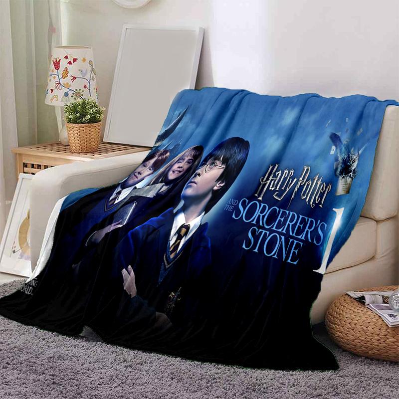 

Harry Potter and the Sorcerer s Stone Poster PrintPrint Blanket, Soft Blanket For Sofa Office Bed And Travelling Daughter Birthday Gift esj1 130cm×150cm（50in×60in）