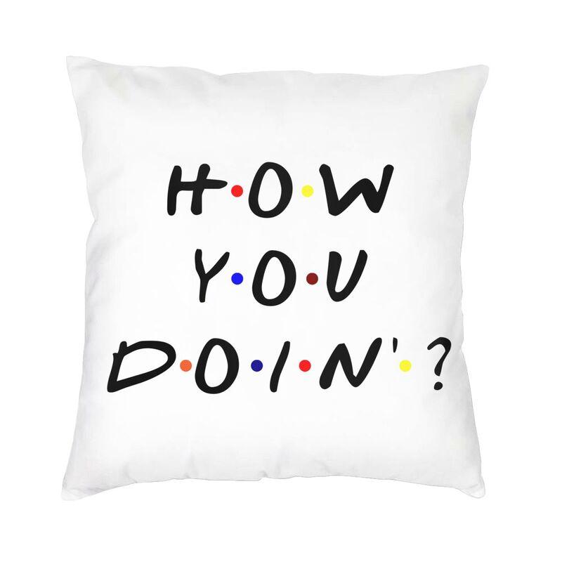 Funny Friends Collage Square Pillow Case Decoration TV Show Cushions Throw Pillow for Sofa Doublesided Printing