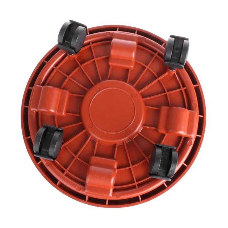 Durable Flower Pot Tray with Rollers Round Plastic Tray for Garden Plants Pot Heavy Duty Plants Pot Holder Anti deformed
