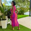 Summer Pit Strip Turtleneck Sleeveless Waist Pack Hip Fitted Dress