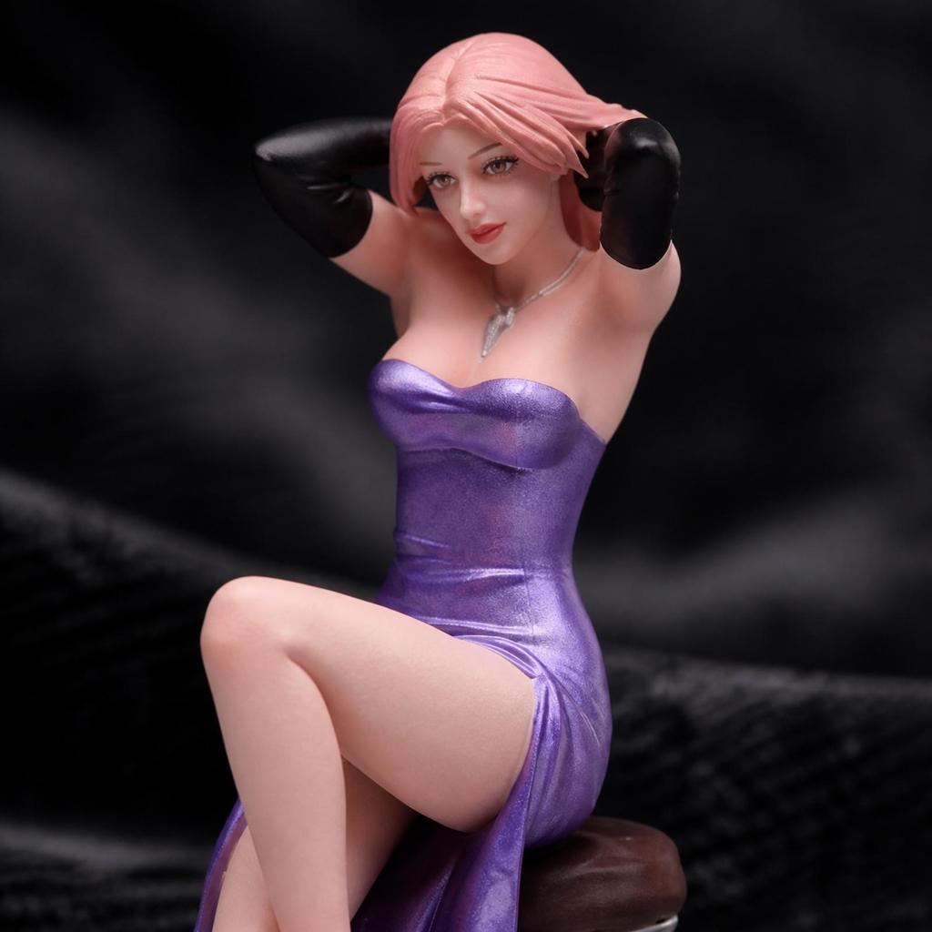 Seated Woman Figurine Static Resin Miniature Realistic for Collectors