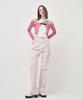 Etmont Pocket Denim Turn Up Pants, Pink