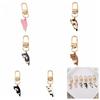 Korean Style Kitten Charm Zinc Zinc Alloy Keychains Animal  Little Fresh   Birthday Gift