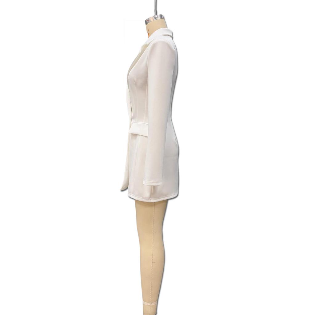 Rochie Costum Damă Toamnă/Iarnă cu Decolteu Adânc în V și Talie Evidențiată