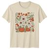 Autumn Pumpkin Flowers Seasonal Graphic Tee Unisexs Unisexs Unisex T Shirt