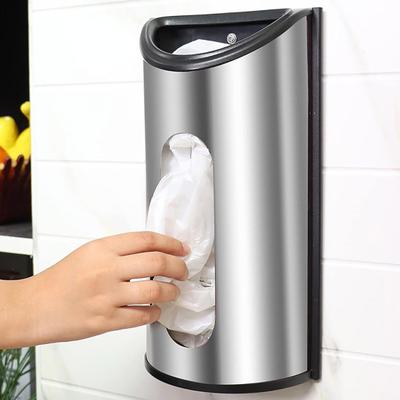 Úložný box na odpadkový sáček Velkokapacitní Nástěnný Keep Neat Protiskluzová Velká široká ústa Snadné vytahování Zásobník na potraviny Držák plastových sáčků