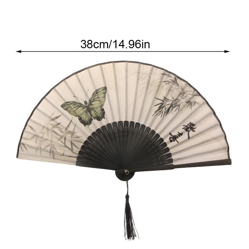 38cm Retro Aesthetic Folding Fan, Lightweight and Portable Capable of Handling Eastern Elegance
