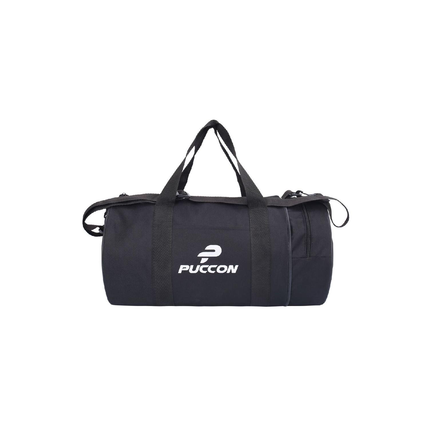 

Unisex Black Cylinder Travel Fitness And Sports Bag With Shoulder Strap S чёрный