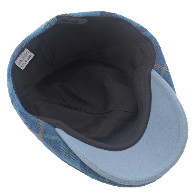 Czapka Forward Jesienno-zimowa męska beretowa ciepła czapka Artsman Brytyjska czapka w kratę