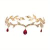 Baroque Red Crystal Tiaras and Crowns Prom Rhinestone Bridal Diadem Crown Taira for Women Wedding Hair Accessories Jewelry Crown