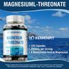 L-Magnesium Threonate Dietary Supplement, helps with sleep, relaxation, and promotes brain and heart health – 120 capsules