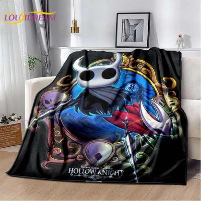 Cartoon Hollow Knight Flannel Blankets Adventure Game Throw Blanket for Living Room Sofa Bed Lightweight Blanket Home Decoration