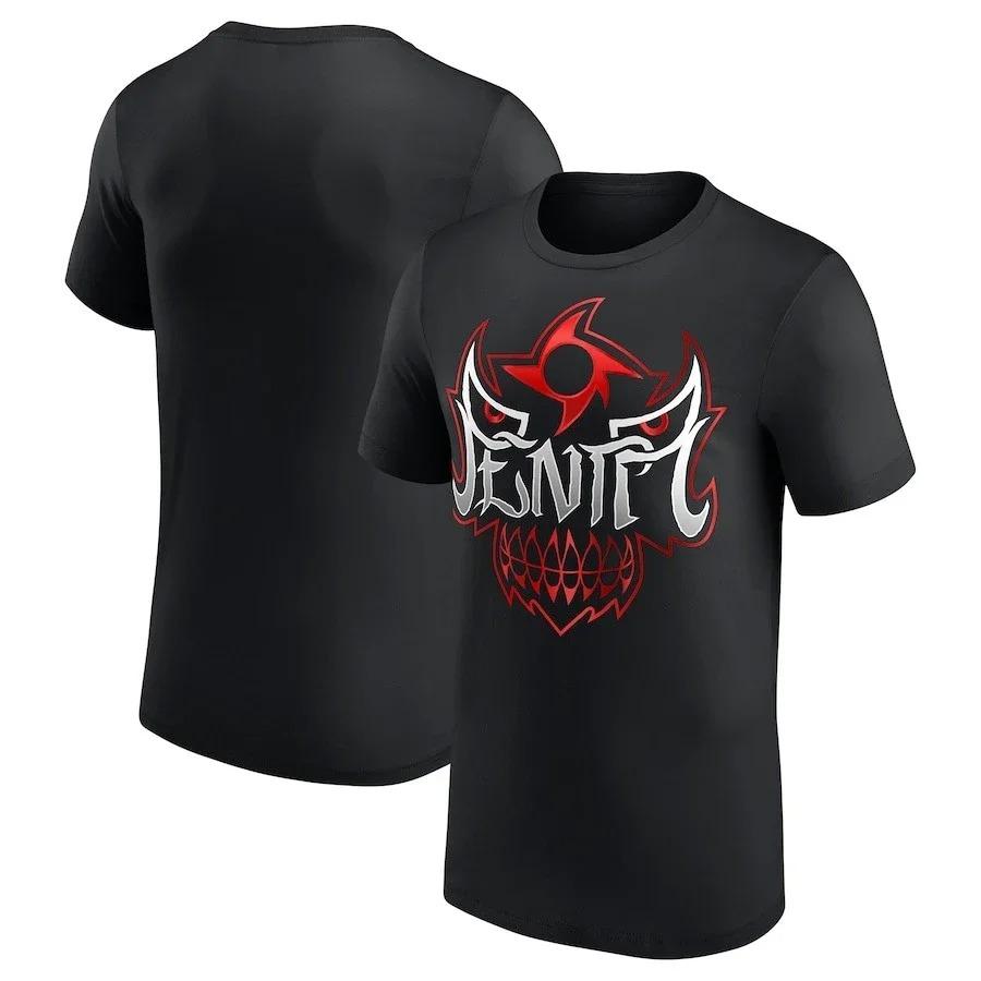 25ss Men's T-shirt Jacob Fatu Wolf Black New Wrestling Hot Selling New Summer Women Short Sleeve Cotton Tee Casual Oversized Top