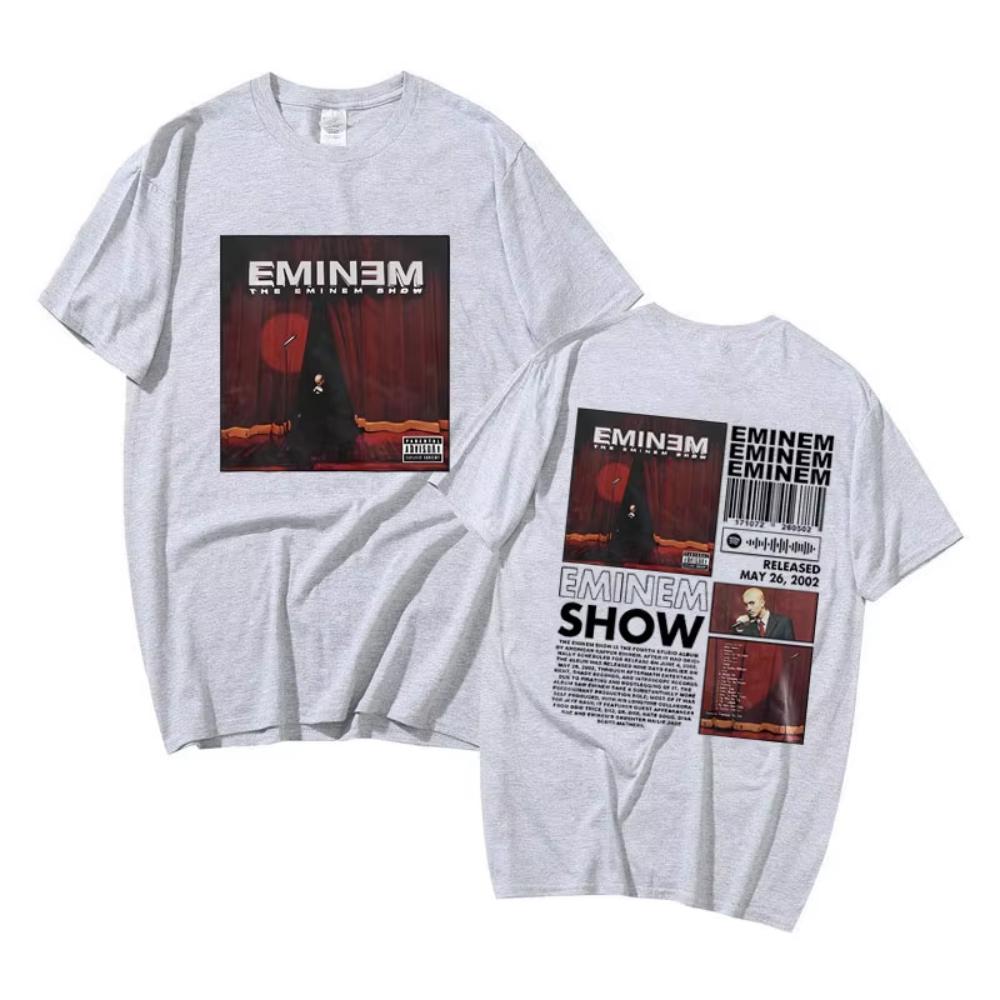 

Rapper The Eminem Show Album Double Sided Print T Shirt Men Hip Hop Oversized T-shirts Women Vintage Style Streetwear Tee Summer 4XL