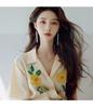 2025 Summer New French Tea Break Kikyo Exquisite Collar Style Shirt Women's Fashion Versatile Top