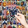 New 50 Pieces Of Colored Glass Style Beauty Angel Glass Personality Creative Decorative Decals Premium Durable