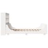 Solid Wood Bed with Shelf Without Mattress White 160x200 cm