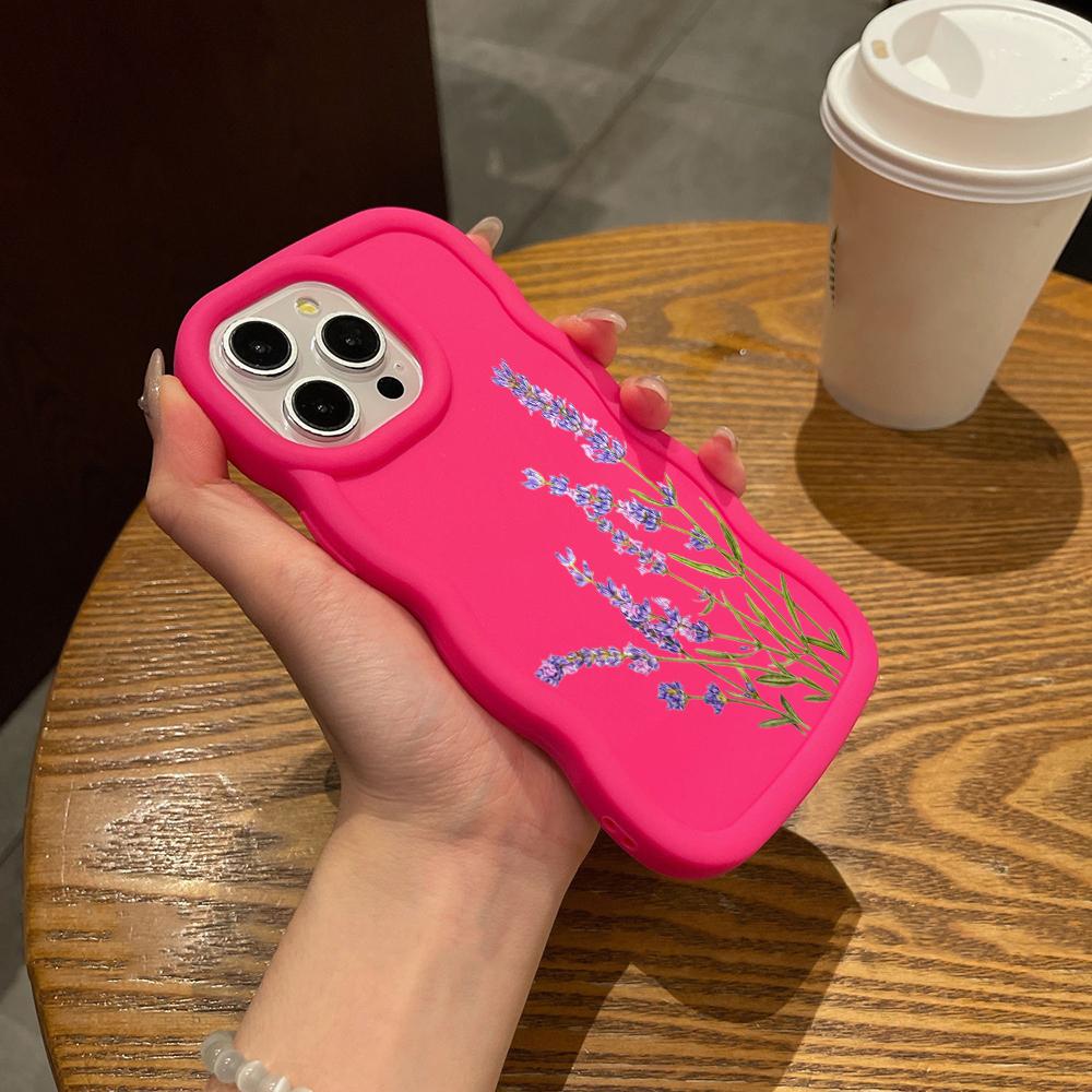 N86 Mały świeży kwiat motyl Macaron Falista krawędź etui na telefony iPhone 16 Pro Max Samsung S24 Plus S23 Ultra Xiaomi Redmi Note 13 etui odporne na wstrząsy