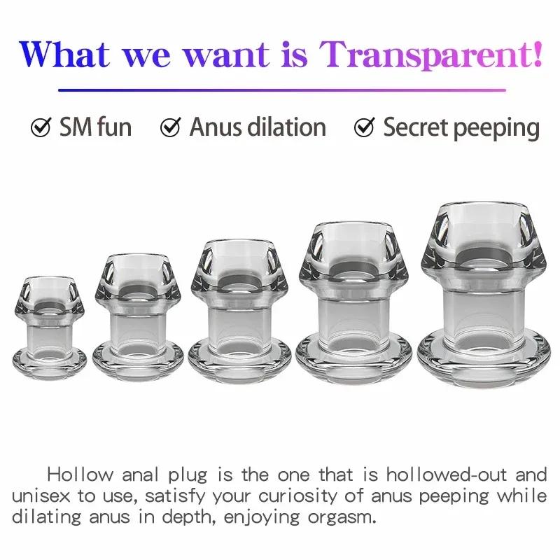 Hohler Buttplug mit Einsatz Analplug/Tunnel/Spielzeug Riesiges Analspekulum Anusdilatator SM Klistier Sexspielzeug