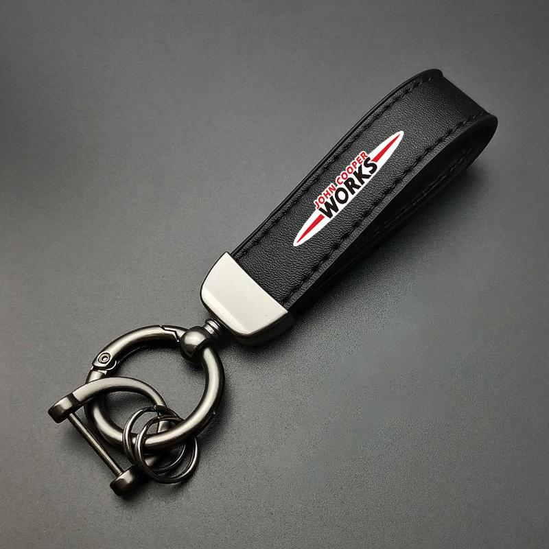Portachiavi per Auto in Pelle di Vitello Lega di Zinco Accessori Portachiavi Auto Per MINI Cooper R56 F56 R50 JCW Cabrio Aceman Countryman Clubman WORKS  rdxzk11