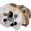 2026 Summer Zebra Print Short Sleeve for Boys & Girls - Comfort & Breathability