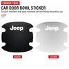 4PCS Car Door Handle Protection Sticker Emblem Car Decoration Styling for Jeep Compass Gladiator Grand Cherokee Accessory Renegade Wrangler
