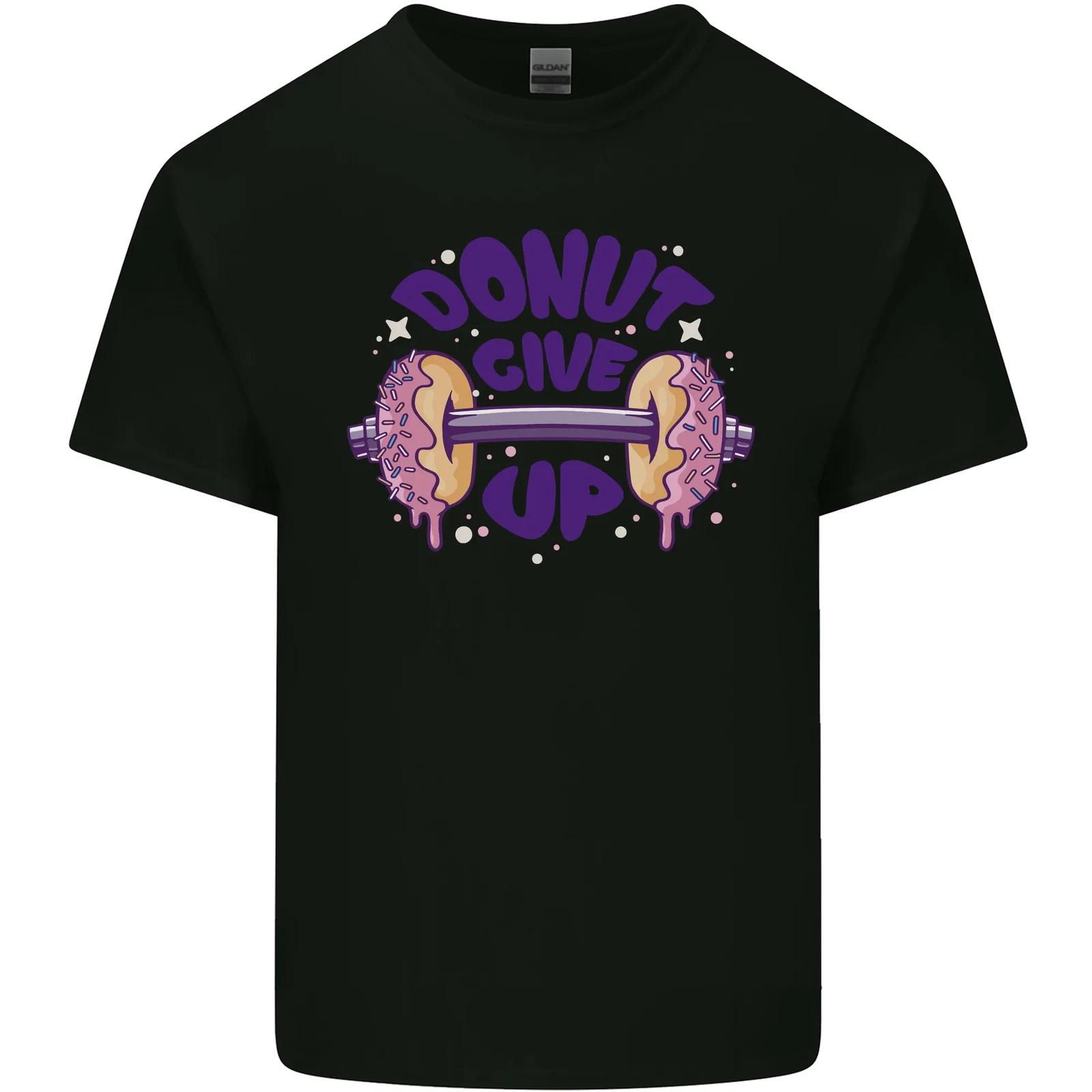 

Donut Give Up Funny Gym Bodybuilding Kids T-Shirt Childrens 2XL