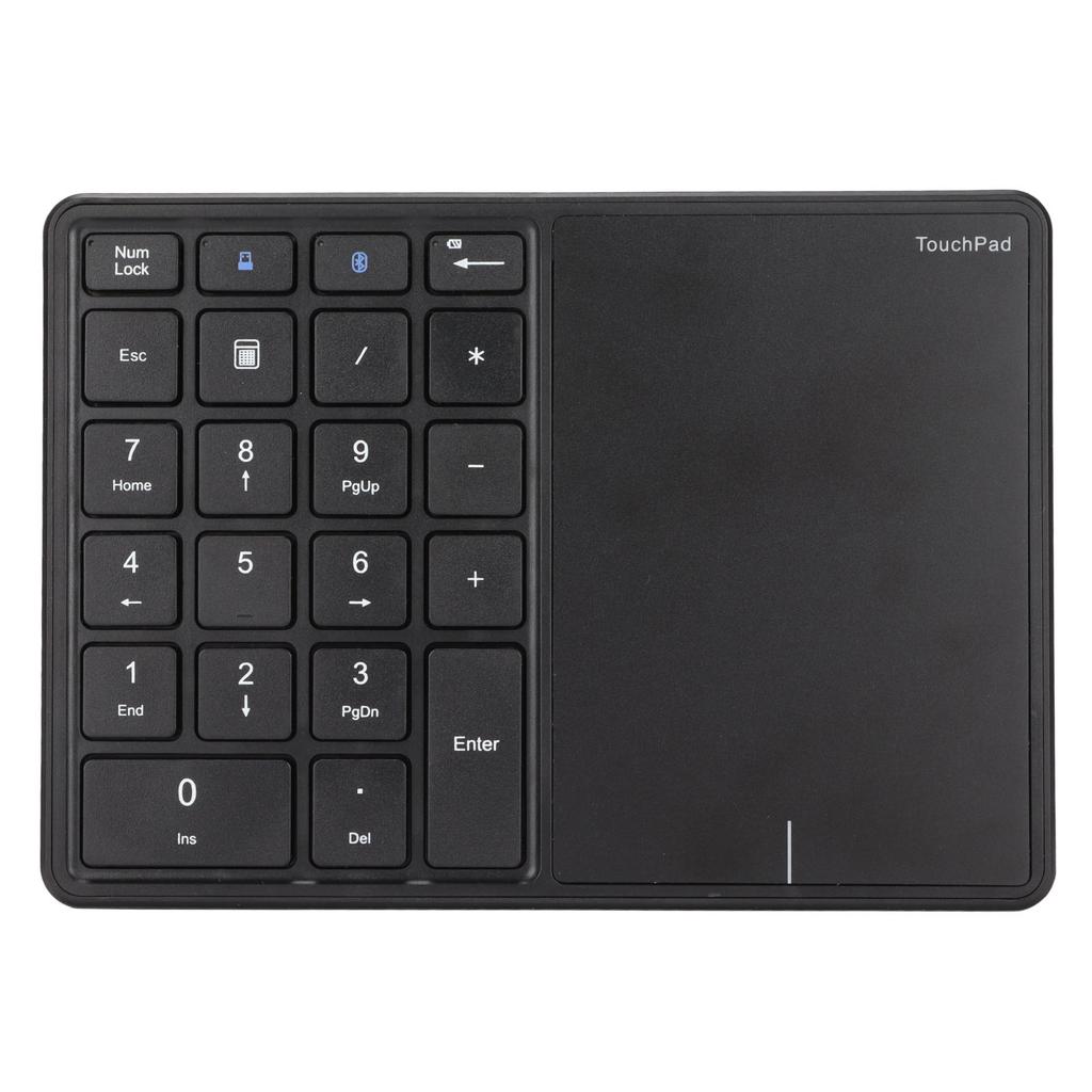 Wireless Numeric Keypad 2.4G Ergonomic 7.5 Degree Angle 10m Receiving Type C Port 22 Keys Number Keypad with Toucad