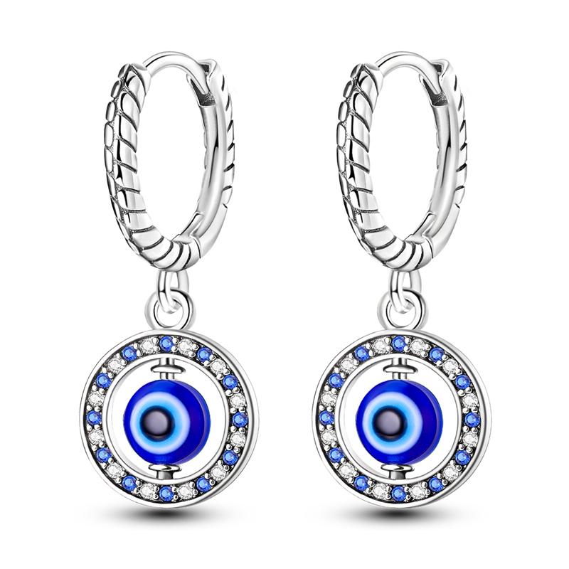 Hot Selling 925 Sterling Silver Blue Stars Butterfly Zircon Exquisite Earrings Suitable For Girls' Charming Jewelry Gifts