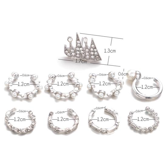 9 bucăți/set boem retro strasuri perle artificiale urechi manșete set de cercei cadou