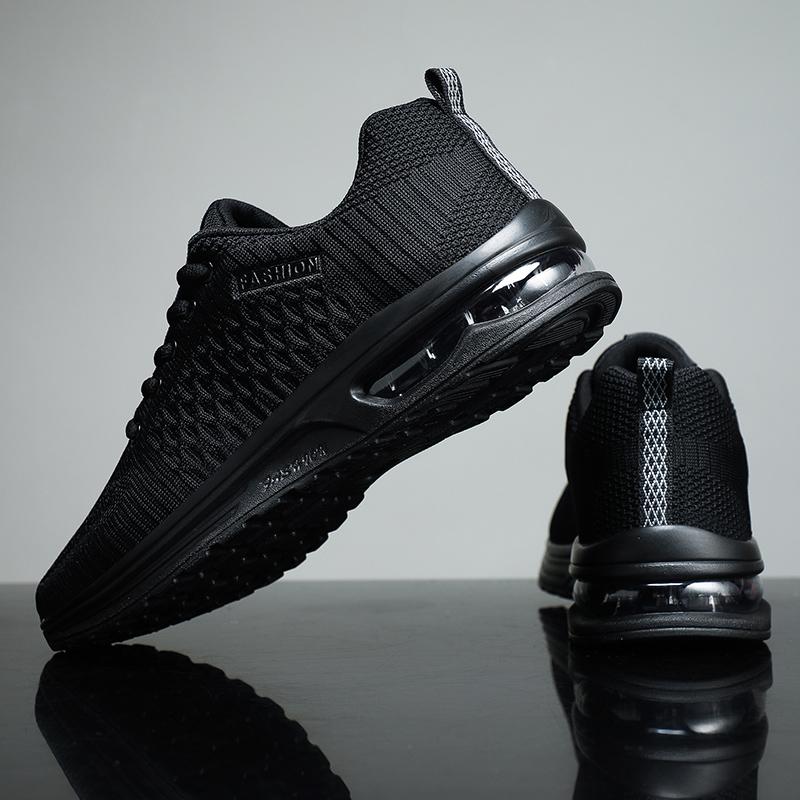 38-47 Men's Black Sneakers Summer Breathable Running Shoes Casual Shoes Sneakers Women's Large Size Sneakers