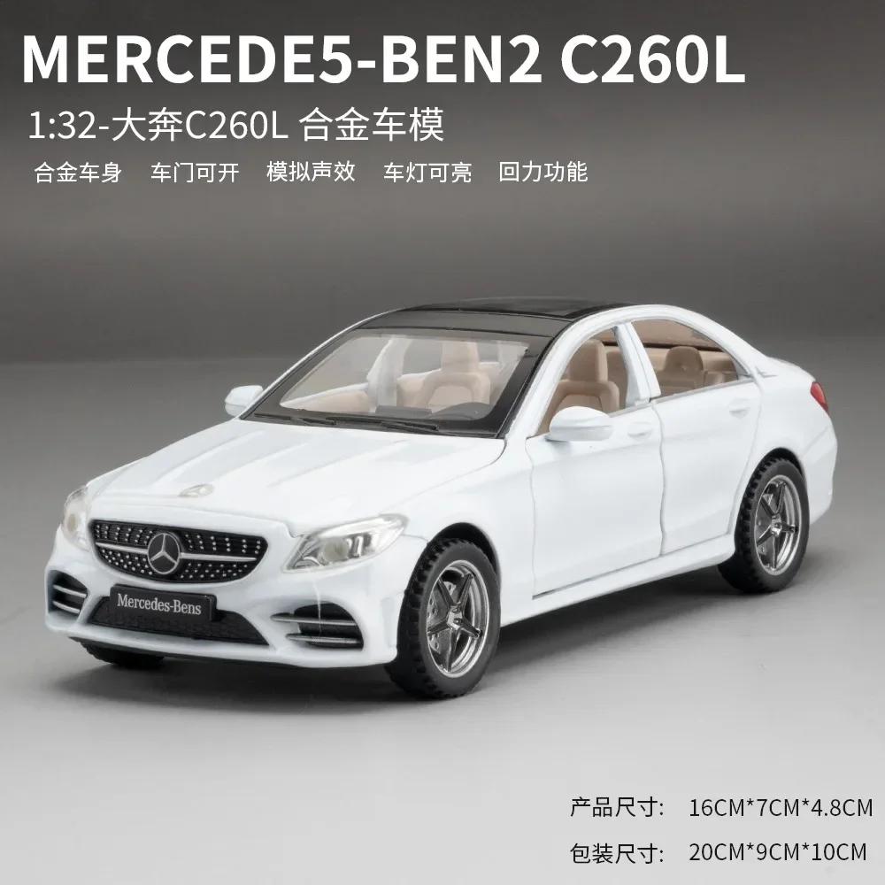 AATK1 Diecast 1/32 Benz C260L Alloy Car Model Metal Toy Vehicles Miniature Voiture Children Boy Car Toy Birthday Gift  Love Toys