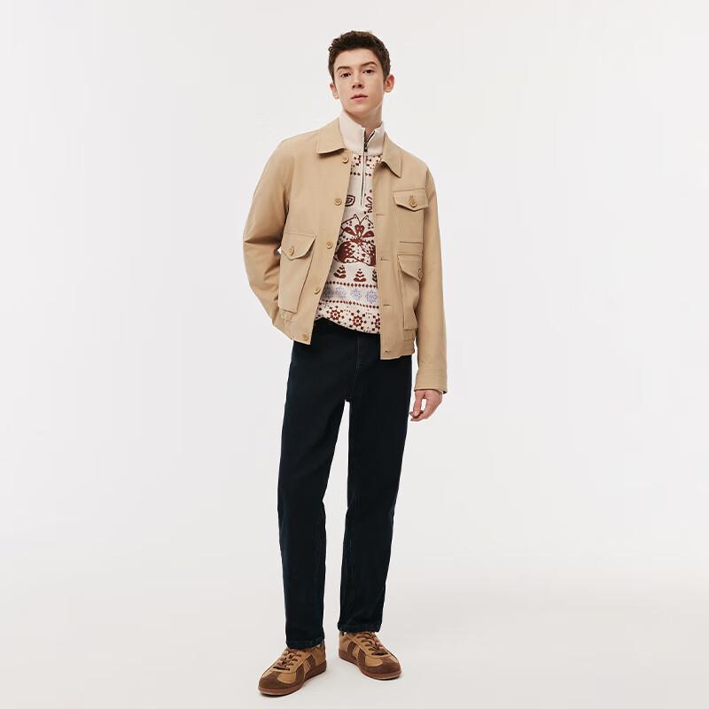 NVG·YOUNG Men's Khaki Autumn/Winter Casual Jacket