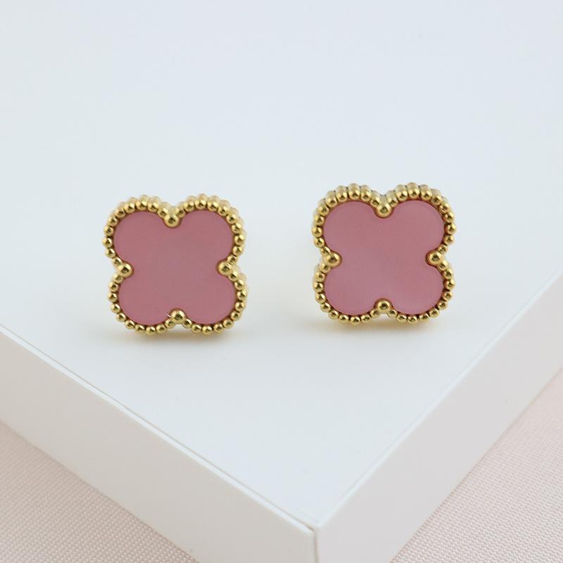 

Модные серьги из титановой стали с четырьмя листами клевера Senior Sense Of Hundred с серьгами Trend Temperament Ladies Earrings