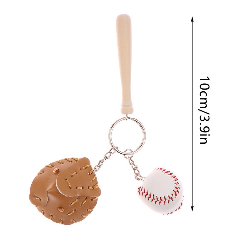 Ins Braided Rope Baseball Keychain Creative Sports Keyring Trendy Woven Rope Key Holder Girls Bag Pendant Key Accessories