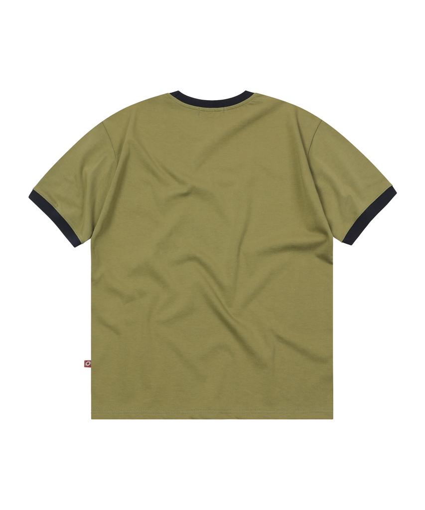 S'EST Miss You Ringer T-Shirts Olive