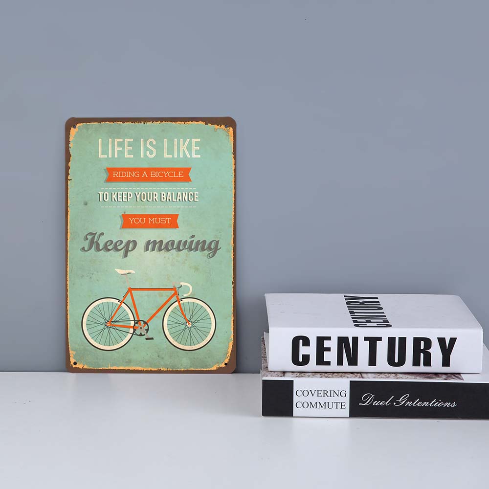 Fahrrad fahren Schilder Blech Metall Retro Plakette Dekoration Fahrradladen Bar Pub Club Café Vintage Wandkunst Eisenmalerei Poster 20x30cm