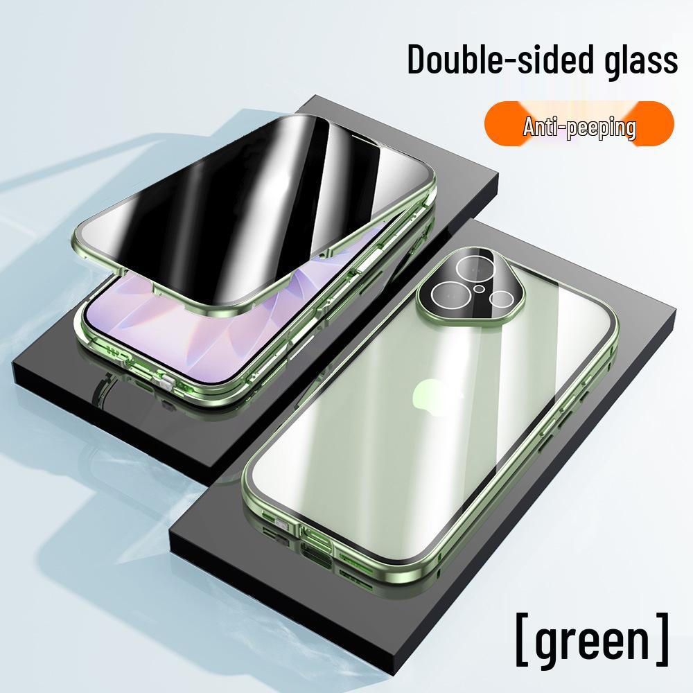 iPhone 17 Pro Max Dubbelzijdige Metalen Magnetische Glazen Hoes door Wanmagwang: Valbestendige Harde Schaal