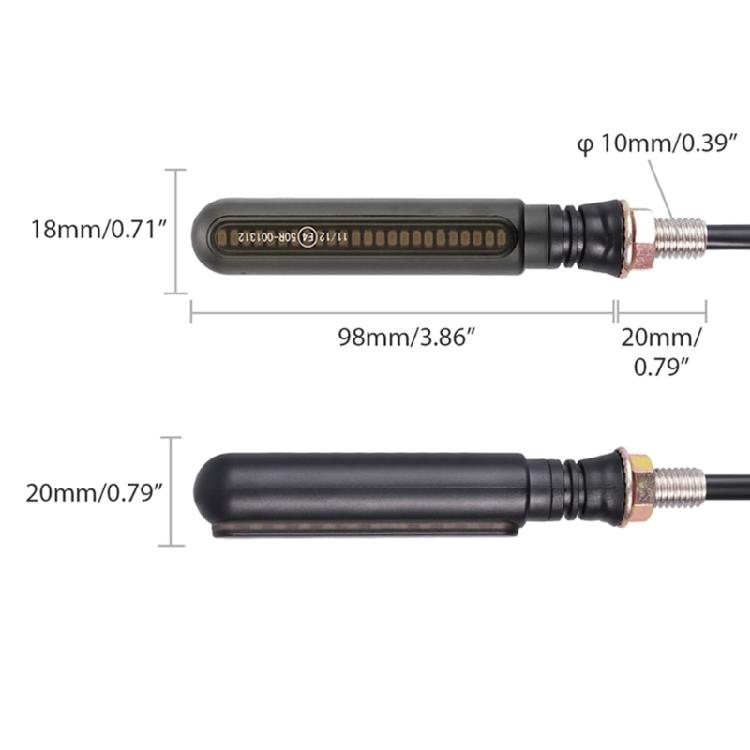 Motorrad Seitenspiegel LED Blinker Leuchte Sequenziell Fließender Blinker 2 Stück