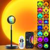 Sunset lamp projector, rainbow projection LED strip with remote control, 16-color color-changing LED night light (1 piece)
