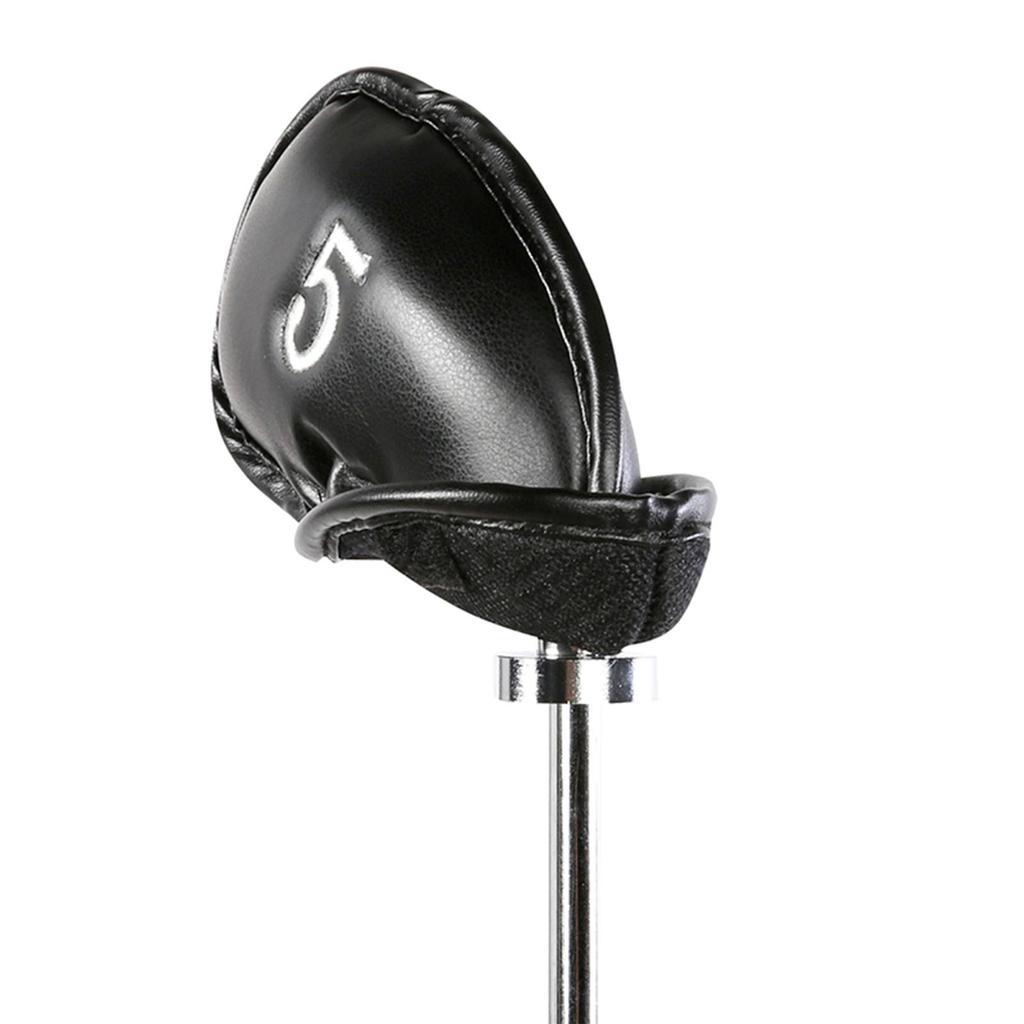 12 Pieces Golf Iron Headcover Club Head Covers Premium PU Leather Waterproof Cover