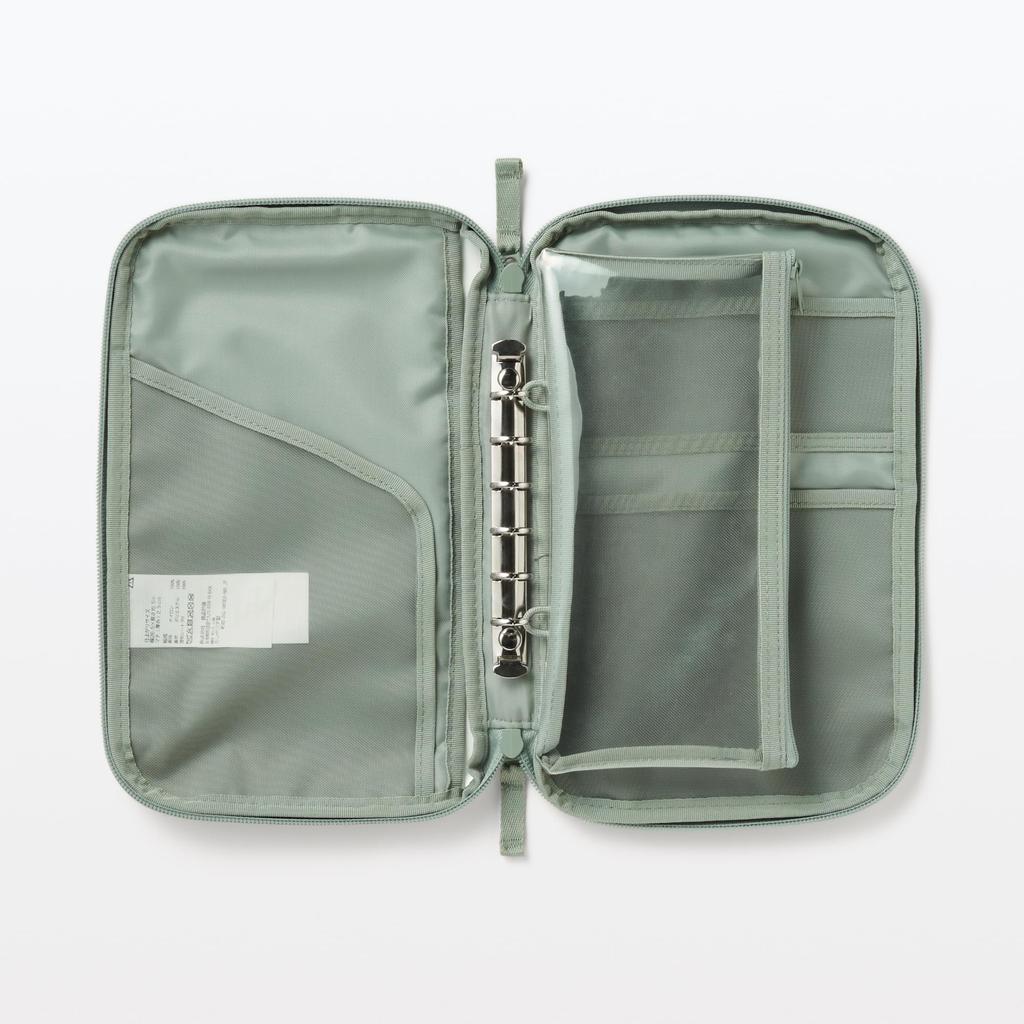 MUJI Collection Case with Selectable A5 Moss 265mm W X 155mm H X 25mm D Pockets, Slim, Green, Approx. (NDG50A4S)