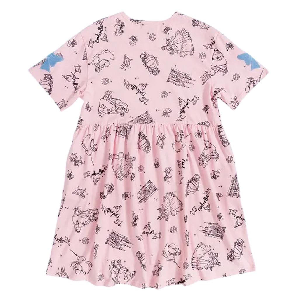 Cinderella Womens/Ladies Fairytale Bows Smock Dress