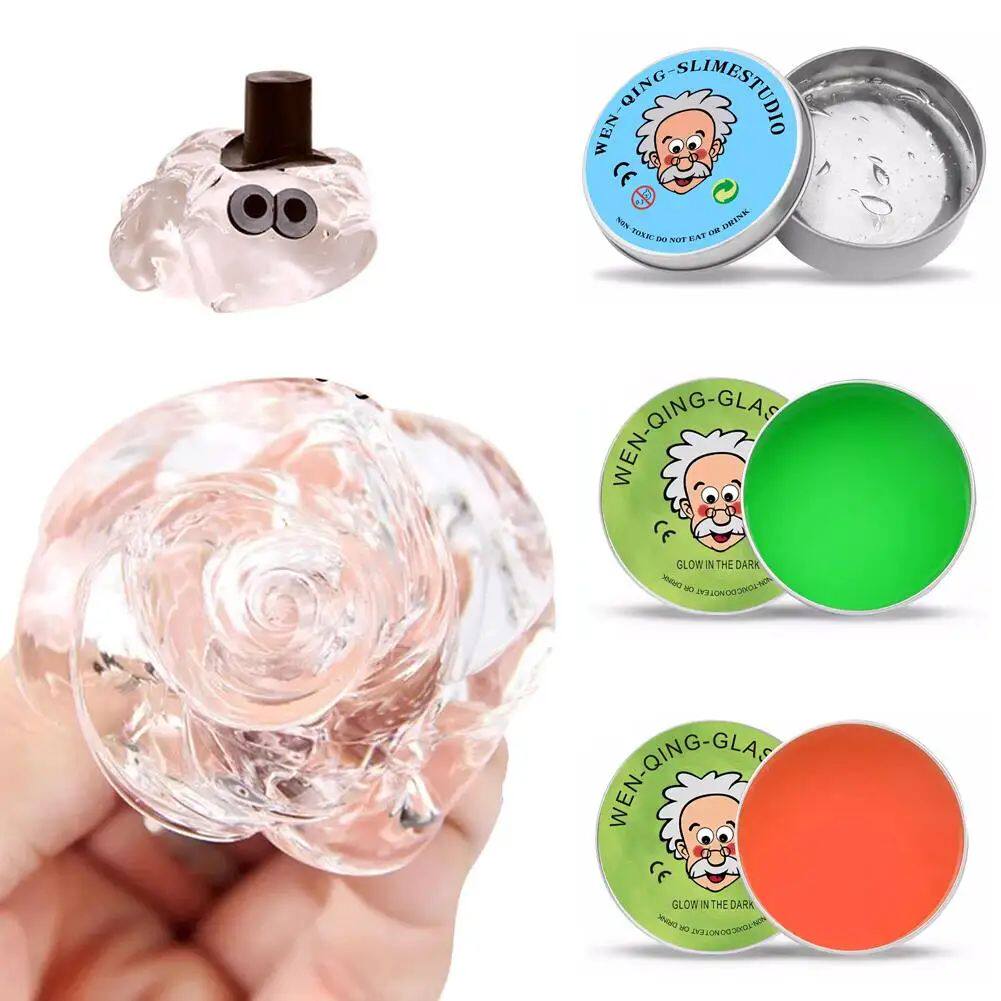 Crystal Transparent Clay Handmade DIY Glass Clay Stress Relief Squeeze Fun Toy Christmas Birthday Gift Present Party Gift Present