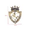 Vintage  Small Crown Brooch For Men'S Suit Corsage Horse Lapel Pin Badge Clothing Decor