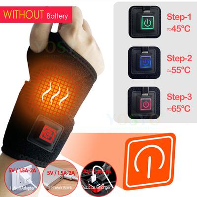 Heating Wrist Guard Black Protective Gear Universal Left and Right Three-speed Temperature Adjustment USB Plug Cold Hot Protect