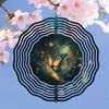2D Metal Wind Spinner Enchanted Forest Butterfly Glowing Lights Outdoor Decor for Garden Patio Yard No Electricity Needed Gift for Men Women